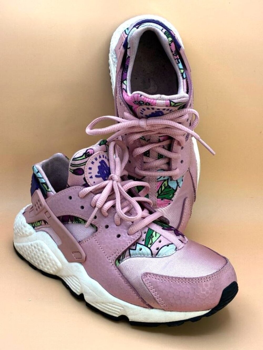 Air Huarache by Nike Run Pink Purple Women's Size 7 Running Shoes 725076-600